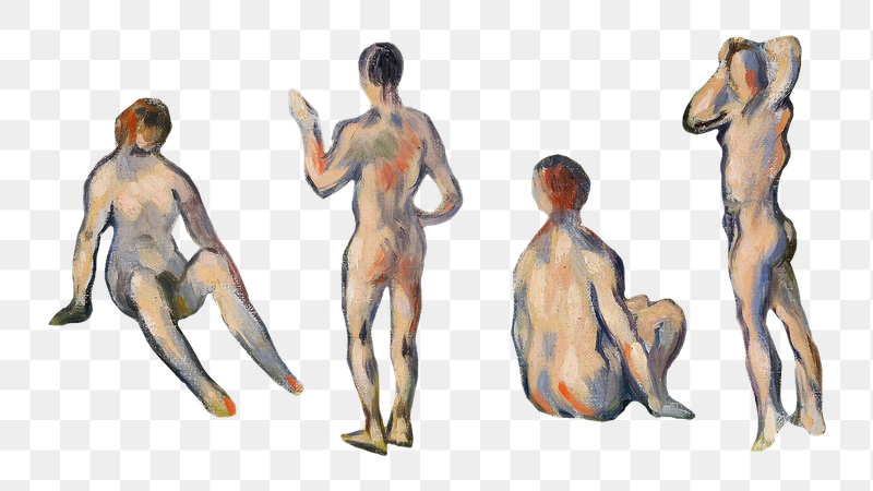  Png Cezanne&rsquo;s Bathers sticker, | Free PNG Illustration - rawpixel