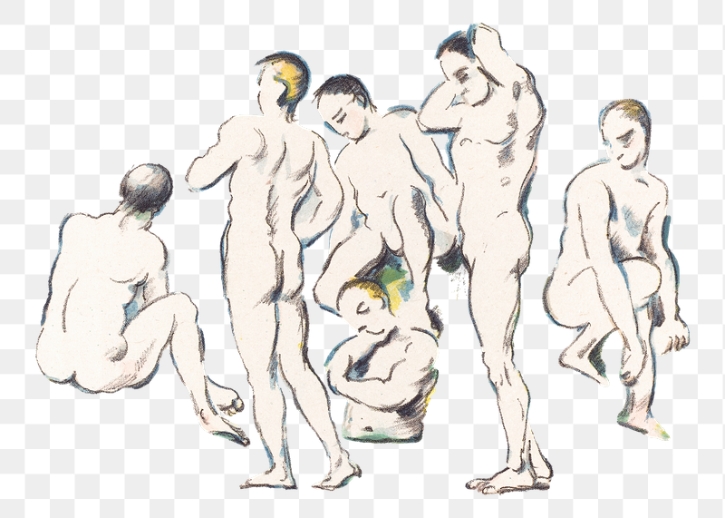  Png Cezanne&rsquo;s Bathers sticker, | Free PNG Illustration - rawpixel
