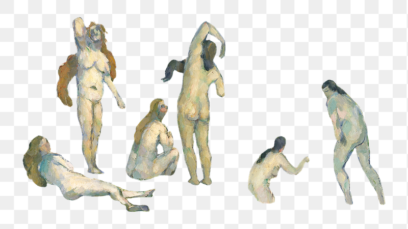  Png Cezanne&rsquo;s Bathers sticker, | Free PNG Illustration - rawpixel