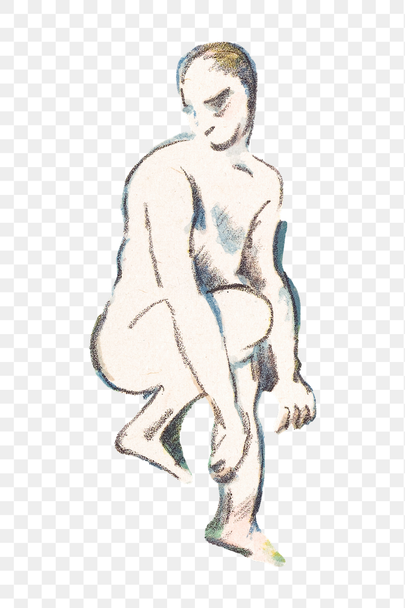 Png Cezanne&rsquo;s Bathers sticker, post-impressionist | Free PNG Illustration - rawpixel