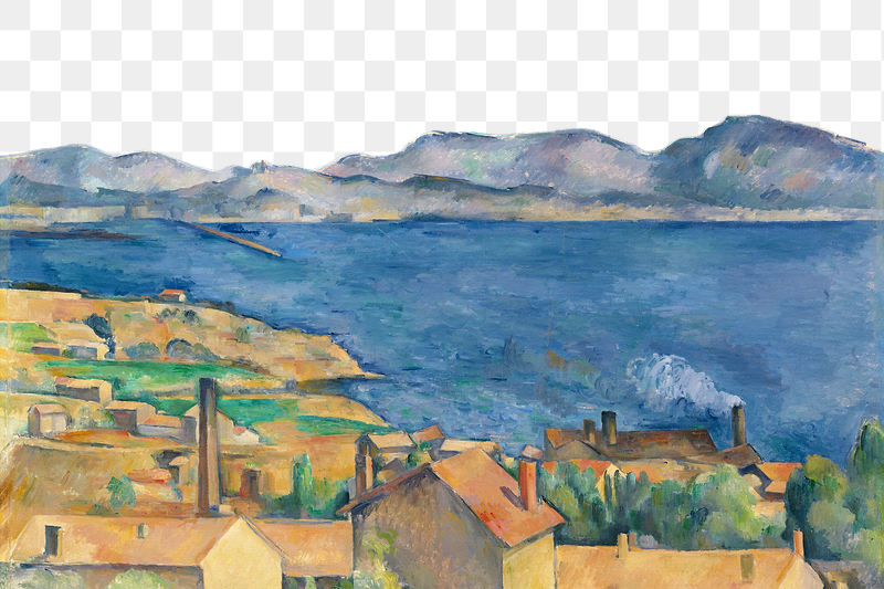 Png Cezanne&rsquo;s Bay of Marseille | Free PNG Illustration - rawpixel
