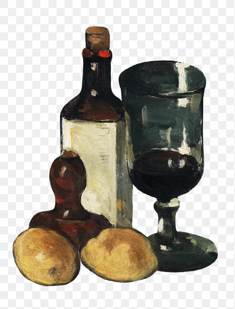 Png Cezanne&rsquo;s Bottle, Glass, and | Free PNG Illustration - rawpixel