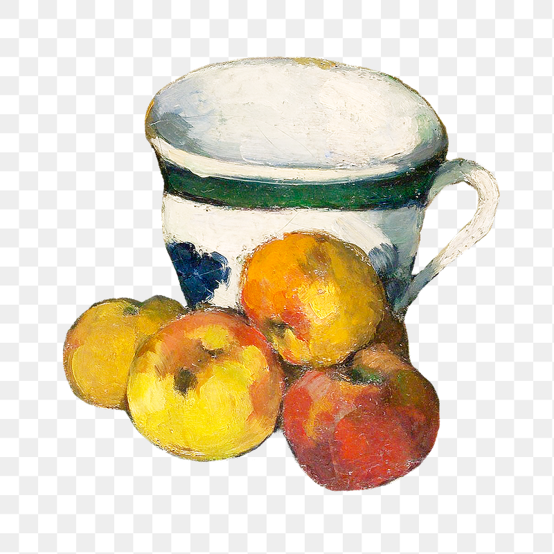 Png Cezanne&rsquo;s Cup sticker, still | Free PNG Illustration - rawpixel