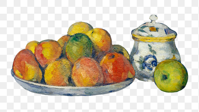 Png Cezanne&rsquo;s Dish of Apples | Free PNG Illustration - rawpixel