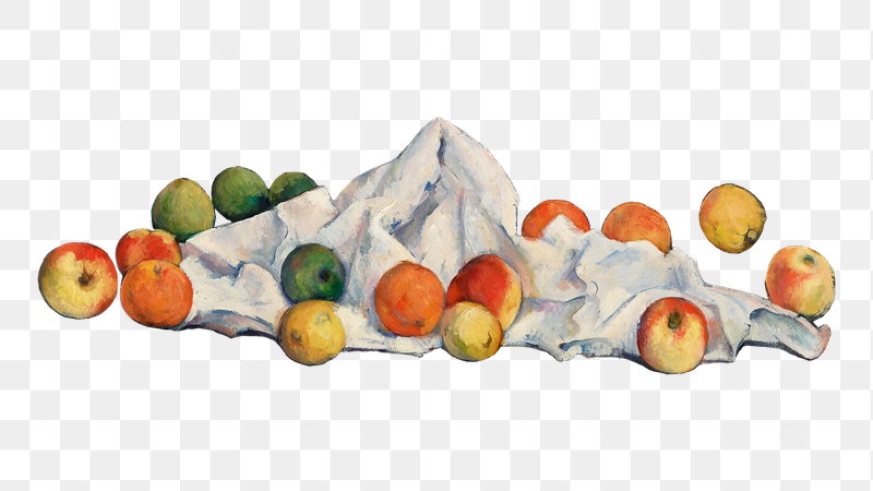 Png Cezanne&rsquo;s fruits sticker, still | Free PNG Illustration - rawpixel