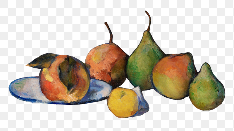 Png Cezanne&rsquo;s fruits sticker, still | Free PNG Illustration - rawpixel