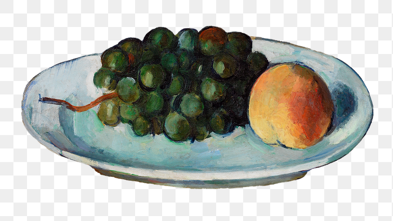 Png Cezanne&rsquo;s Grapes and Peach | Free PNG Illustration - rawpixel