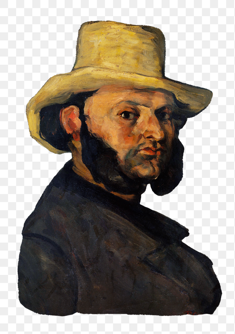 Png Cezanne&rsquo;s Gustave Boyer in a Straw | Free PNG Illustration - rawpixel