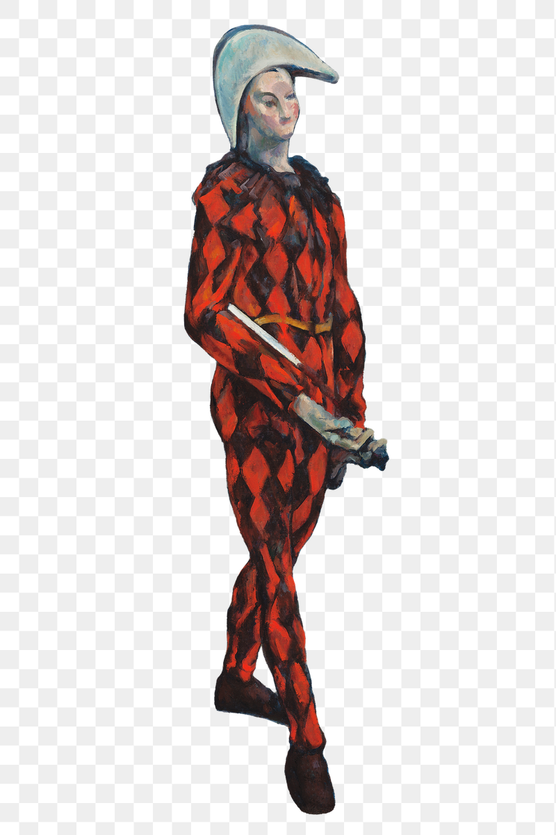 Png Cezanne&rsquo;s Harlequin sticker, post-impressionist | Free PNG Illustration - rawpixel