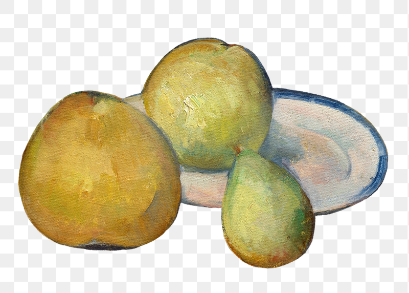 Png Cezanne&rsquo;s  Pears sticker, | Free PNG Illustration - rawpixel