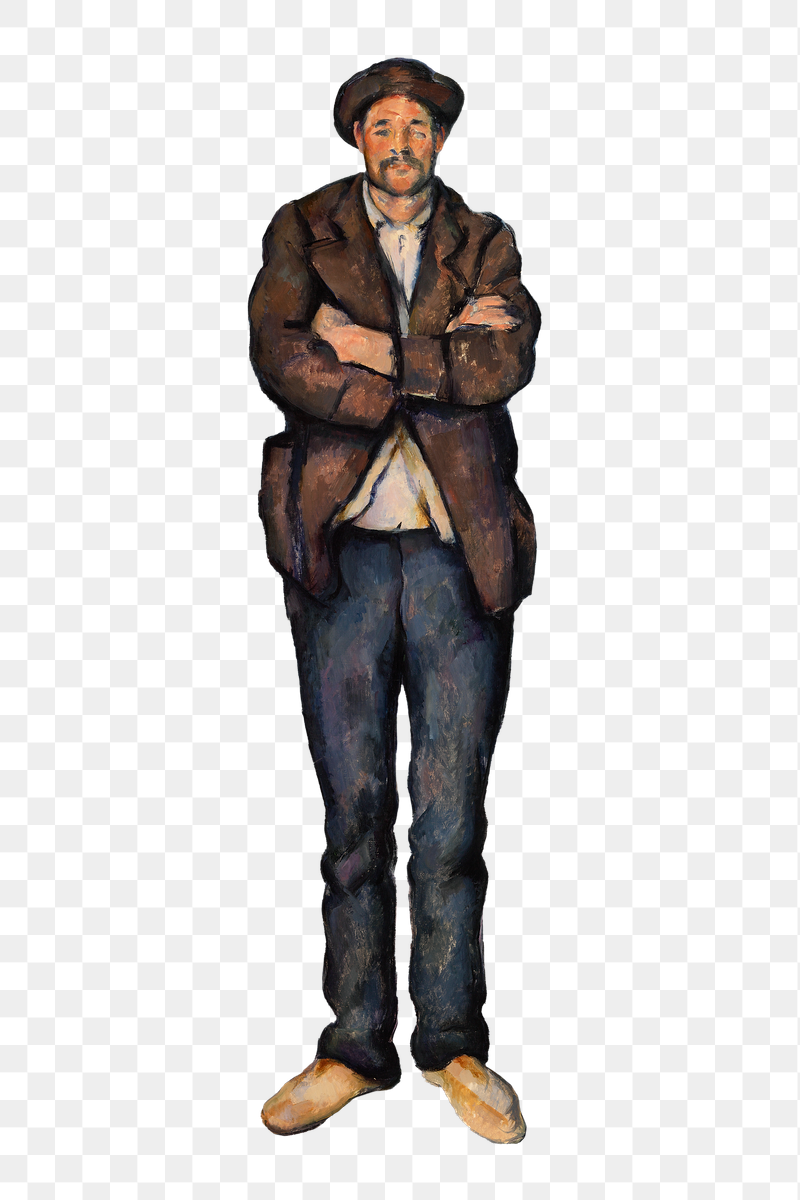 Png Cezanne&rsquo;s Peasant sticker, post-impressionist | Free PNG Illustration - rawpixel