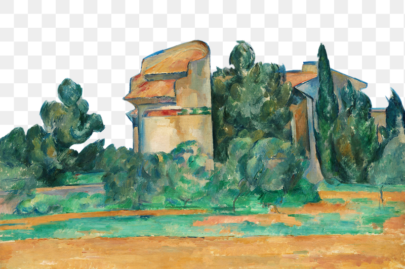 Png Cezanne&rsquo;s Pigeon Tower at Bellevue | Free PNG Illustration - rawpixel