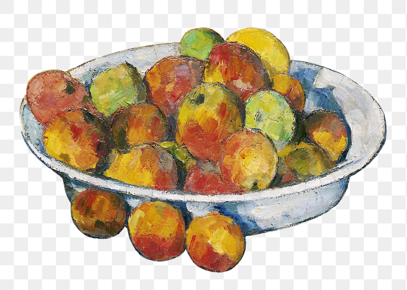 Png Cezanne&rsquo;s Plate of Apples | Free PNG Illustration - rawpixel