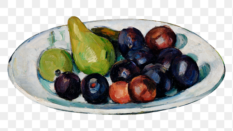 Png Cezanne&rsquo;s Plate with Fruit | Free PNG Illustration - rawpixel
