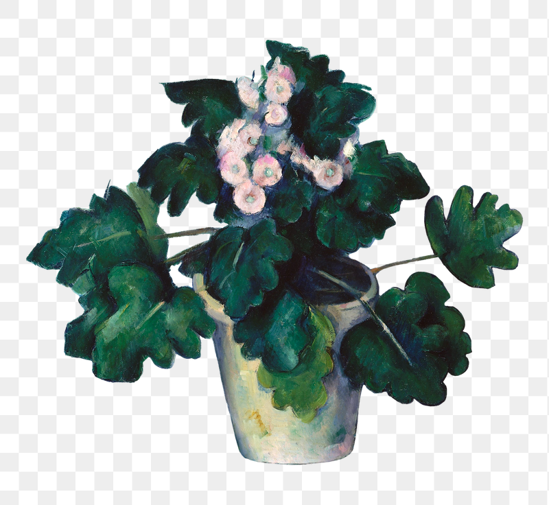 Png Cezanne&rsquo;s Pot of Primroses | Free PNG Illustration - rawpixel