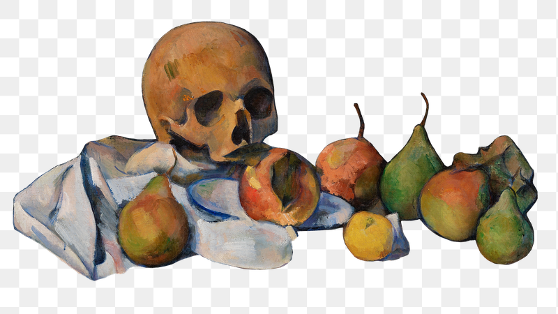 Png Cezanne&rsquo;s  Skull sticker, | Free PNG Illustration - rawpixel