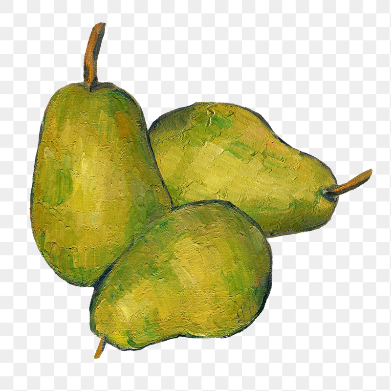 Png Cezanne&rsquo;s Three Pears sticker, | Free PNG Illustration - rawpixel
