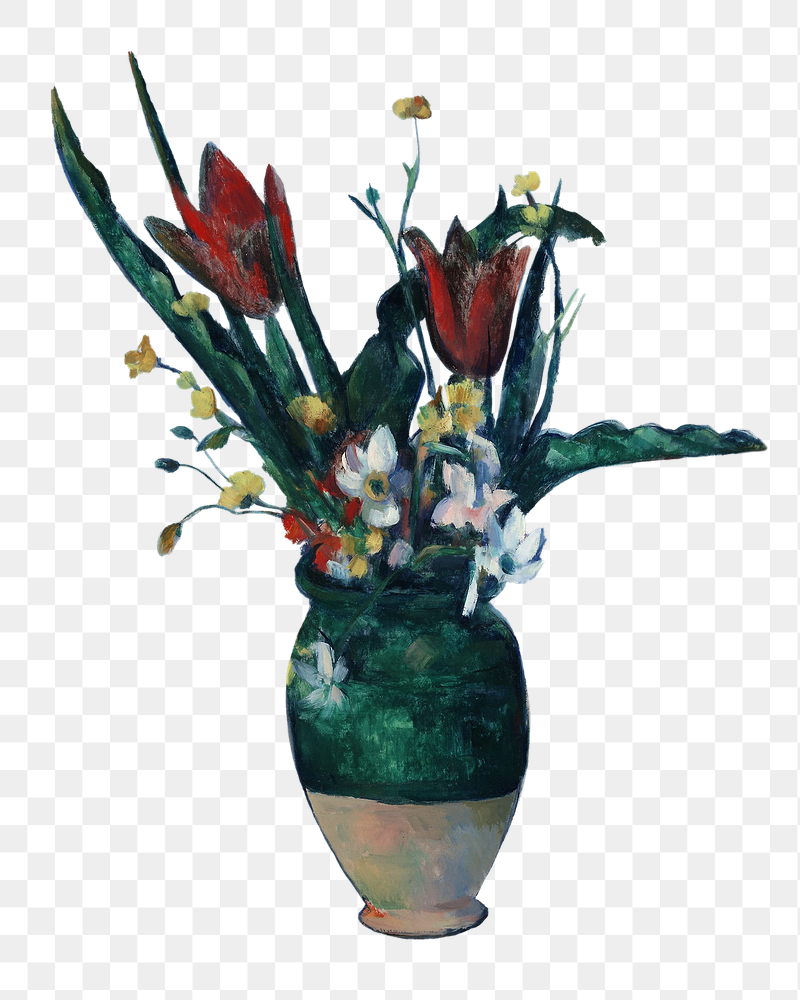 Png Cezanne&rsquo;s Vase of Tulips | Free PNG Illustration - rawpixel