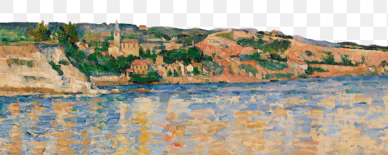 Png Cezanne&rsquo;s Village at the Water's | Free PNG Illustration - rawpixel