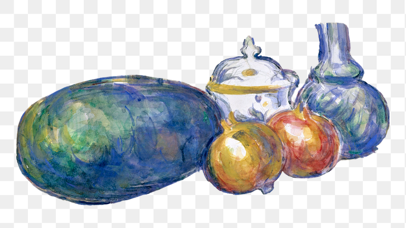 Png Cezanne&rsquo;s Watermelon and Pomegranates | Free PNG Illustration - rawpixel
