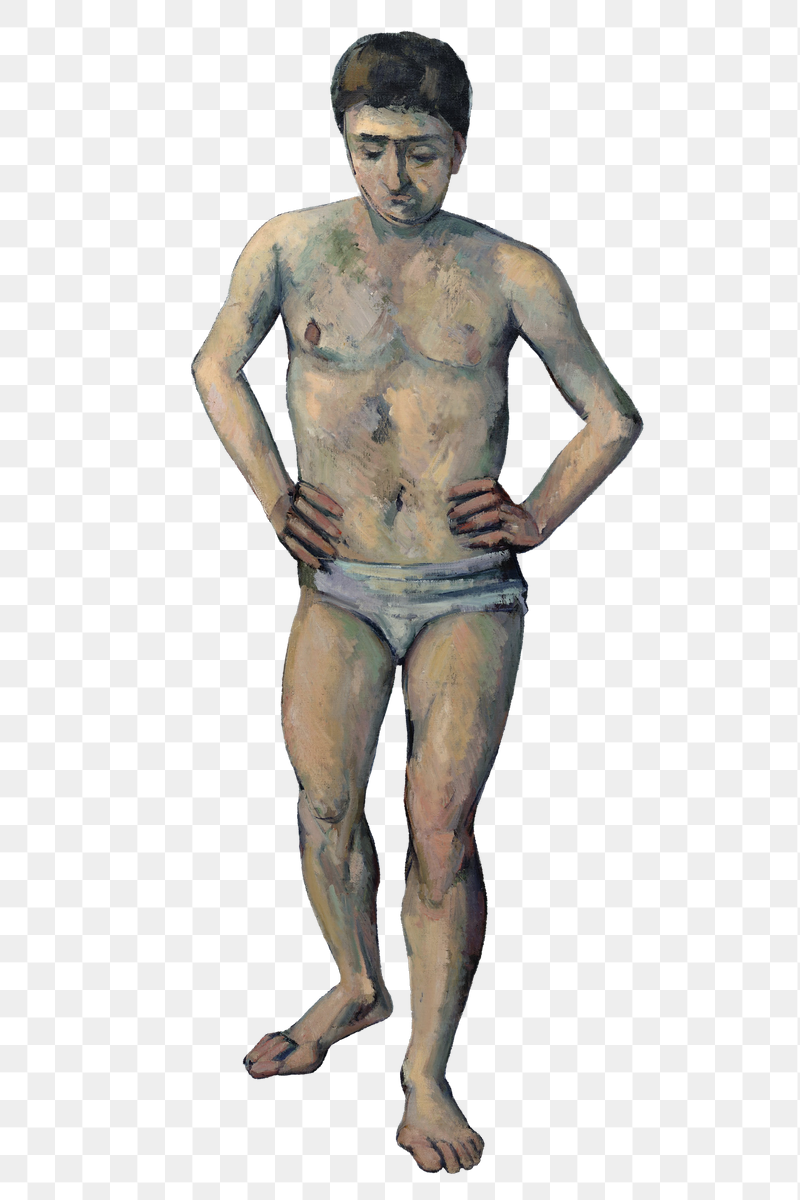 Png Cezanne's Bather sticker, post-impressionist | Free PNG Illustration - rawpixel