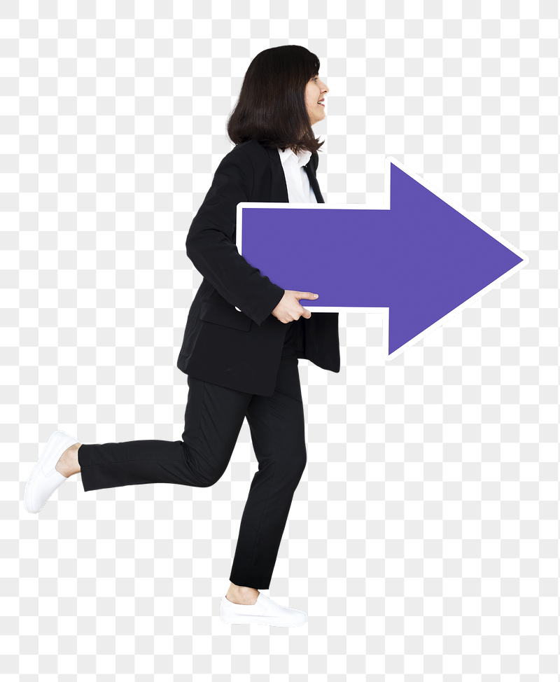 Png Cheerful businesswoman running with purple | Free PNG - rawpixel