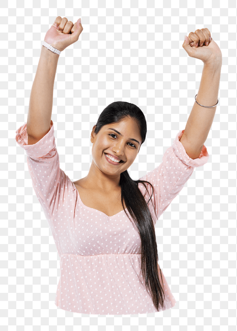 PNG cheerful Indian woman sticker, | Free PNG - rawpixel