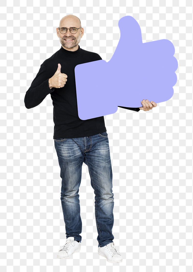Png Cheerful man showing thumbs | Free PNG - rawpixel