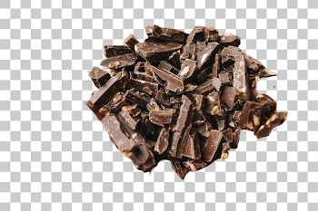 PNG Chopped Dark Chocolate Segments