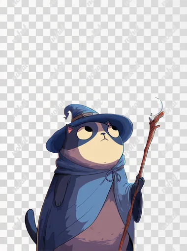 PNG Chubby Cat Mage Casting a Spell PNG Chubby Cat Mage Casting a Spell