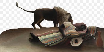 PNG clipart border, lion and sleeping Gypsy,… | Free stock illustration | High Resolution graphic