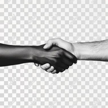 PNG Close-up of two arms shaking hands in a professional business setting PNG Close-up of two arms shaking hands in a professional business setting