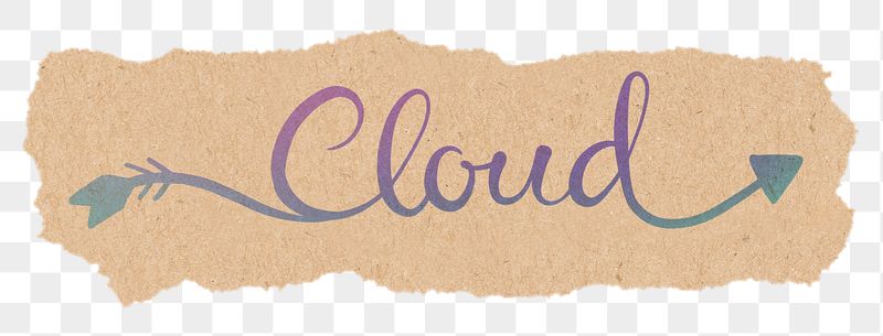 PNG cloud word, DIY pastel | Free PNG - rawpixel
