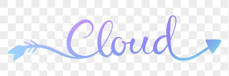 PNG cloud word, pastel blue | Free PNG - rawpixel