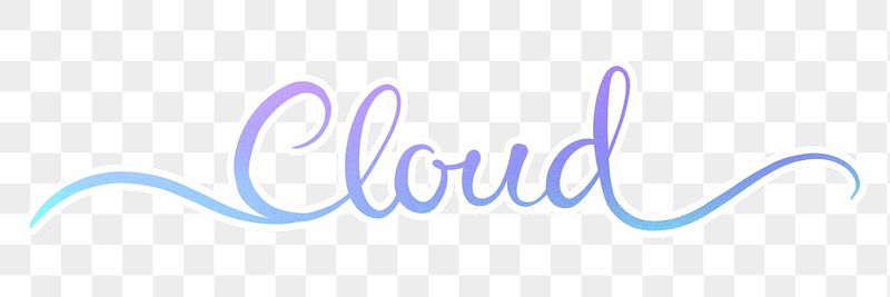 PNG cloud word, pastel blue | Free PNG - rawpixel