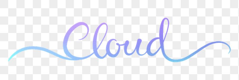 PNG cloud word sticker, pastel | Free PNG - rawpixel