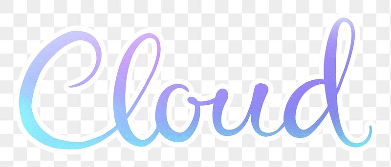 PNG cloud word sticker, pastel | Free PNG - rawpixel