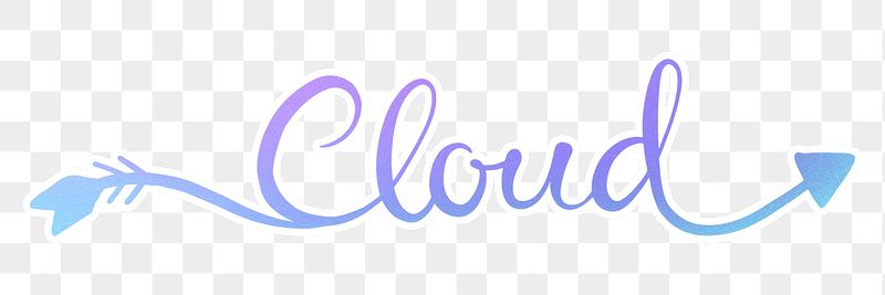 PNG cloud word sticker, pastel | Free PNG - rawpixel