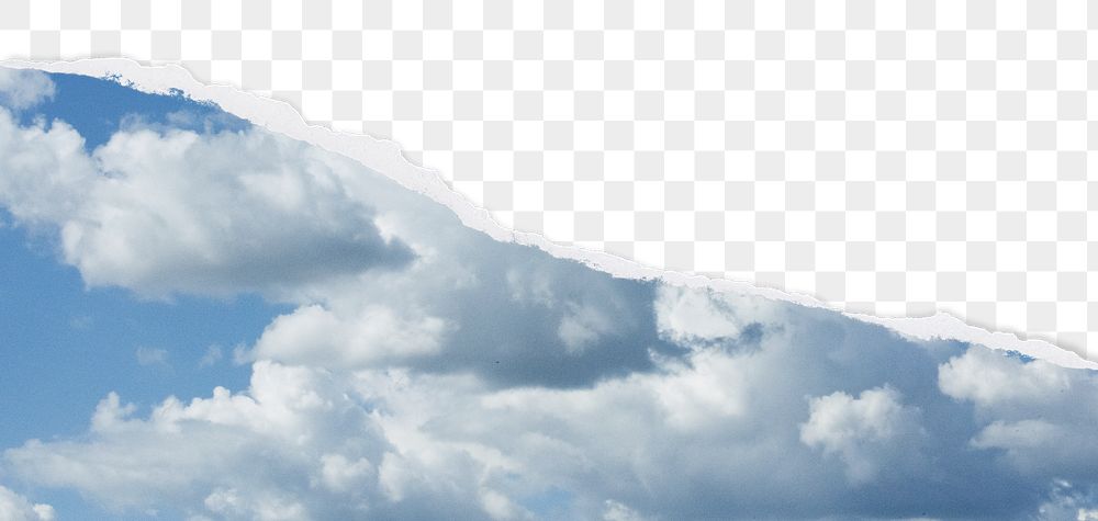 PNG cloudy sky border, ripped | Free PNG - rawpixel