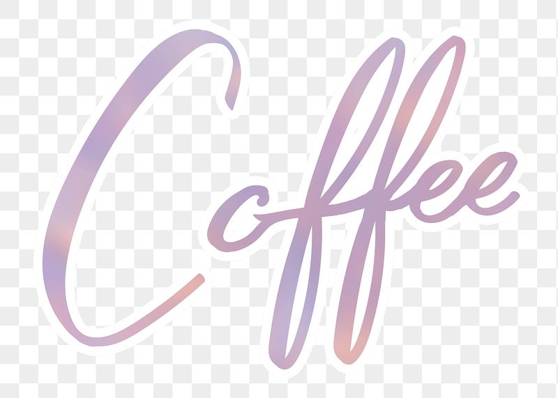 PNG coffee word, aesthetic sticker | Free PNG - rawpixel