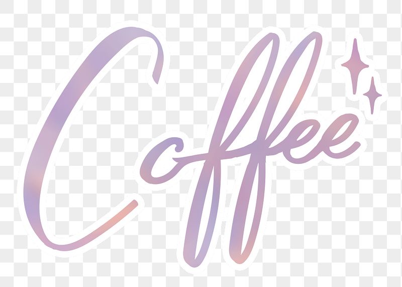 PNG coffee word, aesthetic sticker | Free PNG - rawpixel