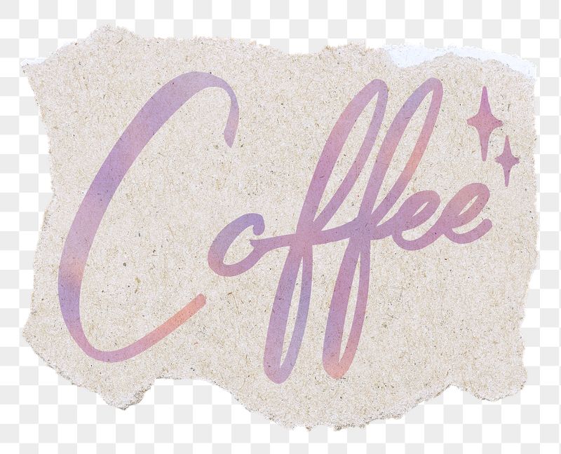 PNG coffee word, aesthetic sticker | Free PNG - rawpixel