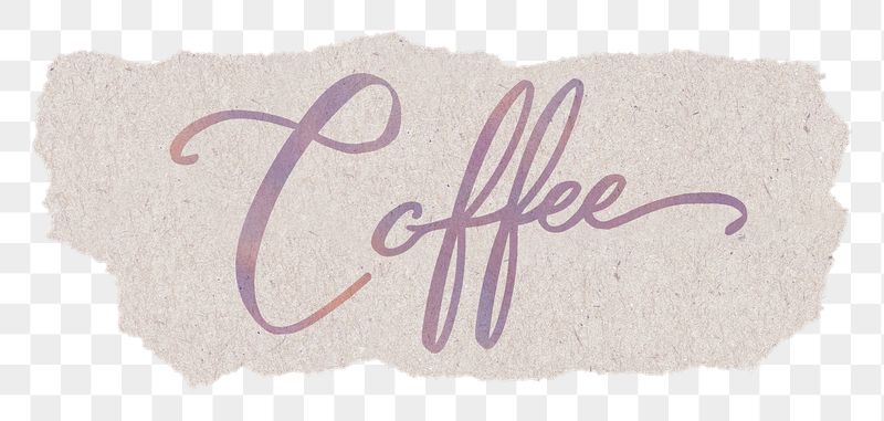 PNG coffee word, aesthetic sticker | Free PNG - rawpixel