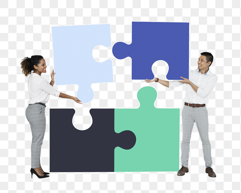 Png Colleagues connecting puzzle pieces, | Free PNG - rawpixel