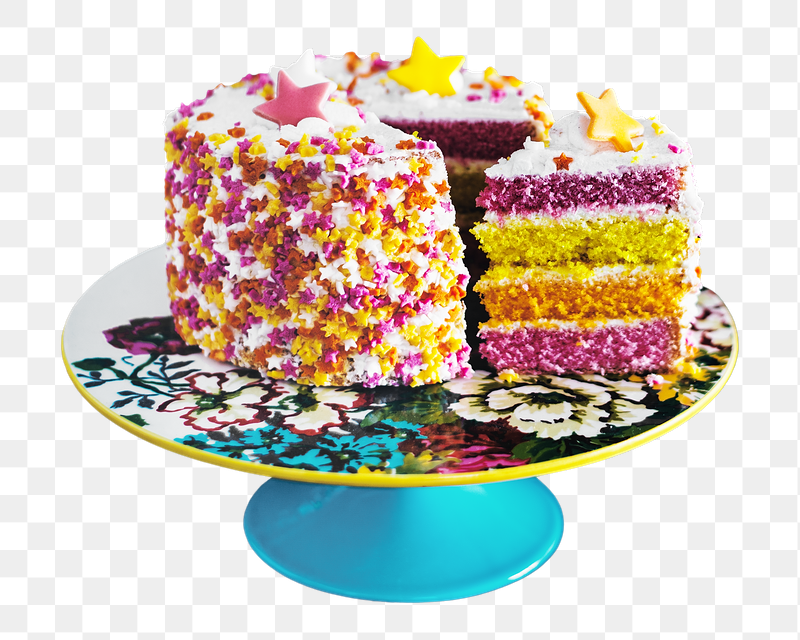 Png colorful birthday cake sticker, | Free PNG - rawpixel