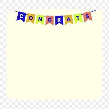 Png colorful congrats frame, celebration, | Free PNG - rawpixel