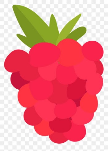 Png colorful raspberry fruit sticker clipart