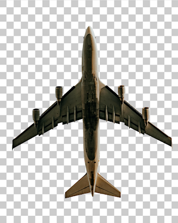 PNG Commercial Airplane in Flight