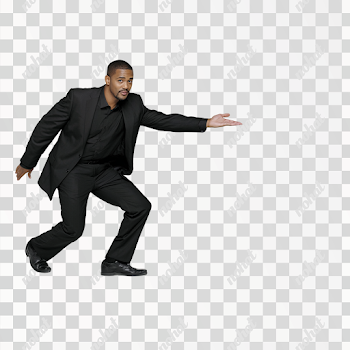 PNG: Confident Black Man in Suit Presenting