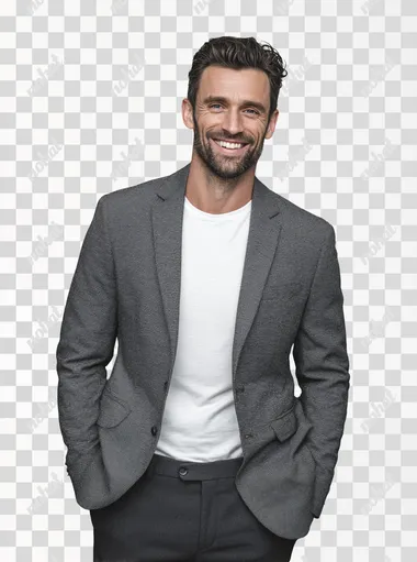 PNG Confident Mature Male Businessman in Blazer PNG Confident Mature Male Businessman in Blazer